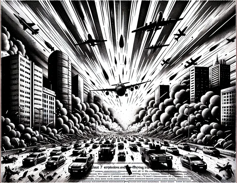 Illustration for: At least 7 explosions and low-flying aircraft are heard in Venezuela’s Caracas