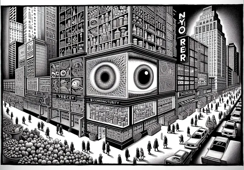 Illustration for: NYC Wegmans is storing biometric data on shoppers' eyes, voices and faces