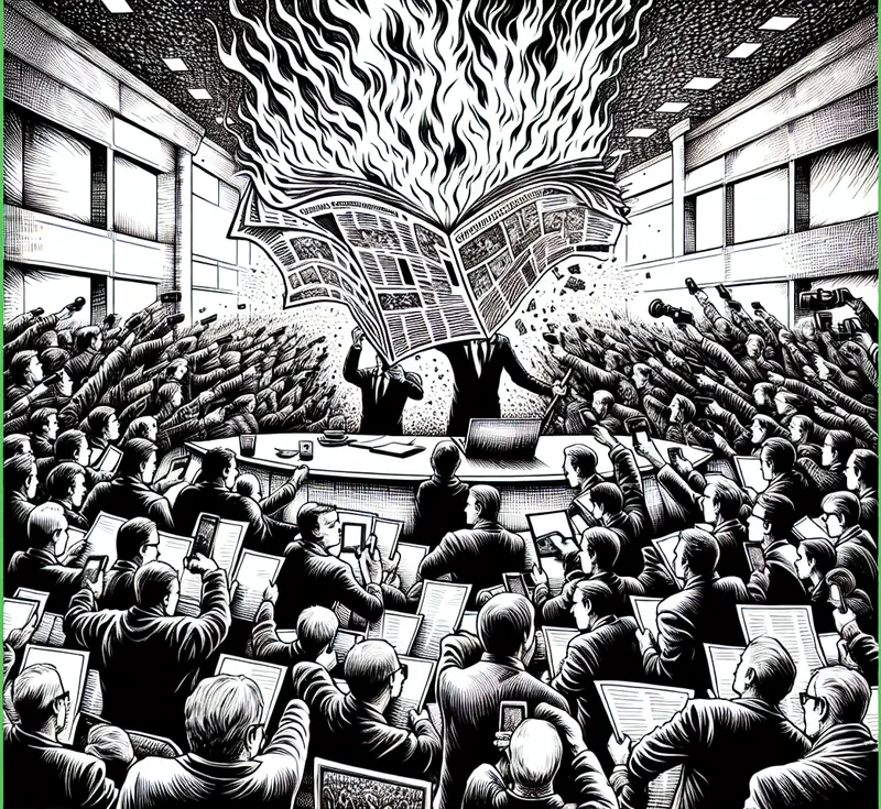 Illustration for: 'Washington Post' CEO resigns after going AWOL during massive job cuts