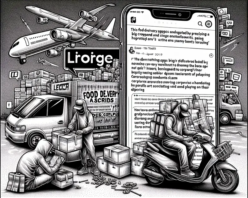Illustration for: That viral Reddit post about food delivery apps was an AI scam