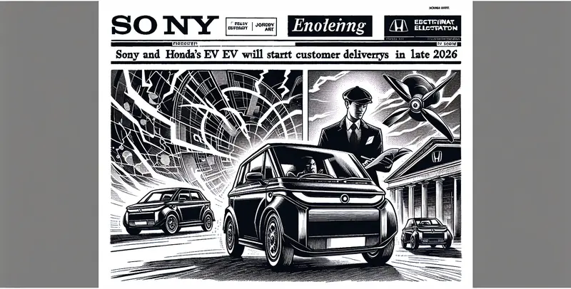 Illustration for: Sony and Honda’s Afeela EV will start customer deliveries in late 2026