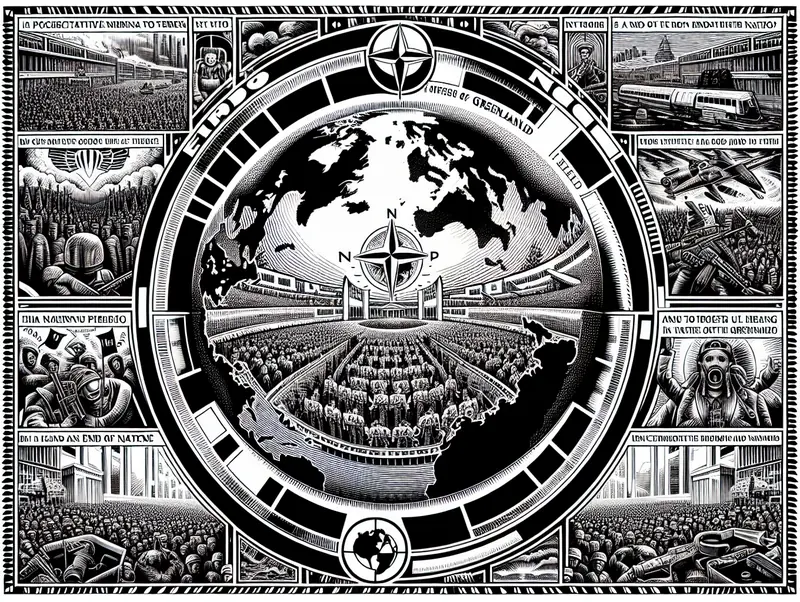 Illustration for: Danish prime minister says a US takeover of Greenland would mark the end of NATO