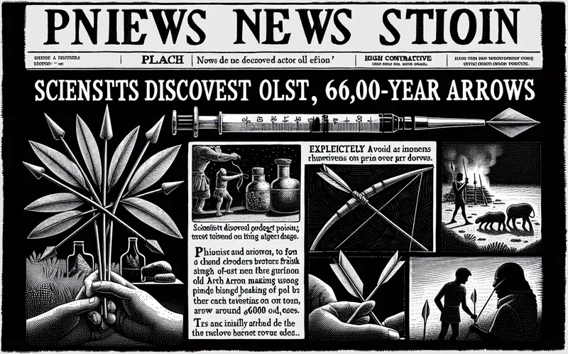 Illustration for: Scientists Discover Oldest Poison, on 60,000-Year-Old Arrows