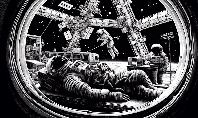 Illustration for: A 'medical situation' is forcing NASA to end mission at the space station a month early