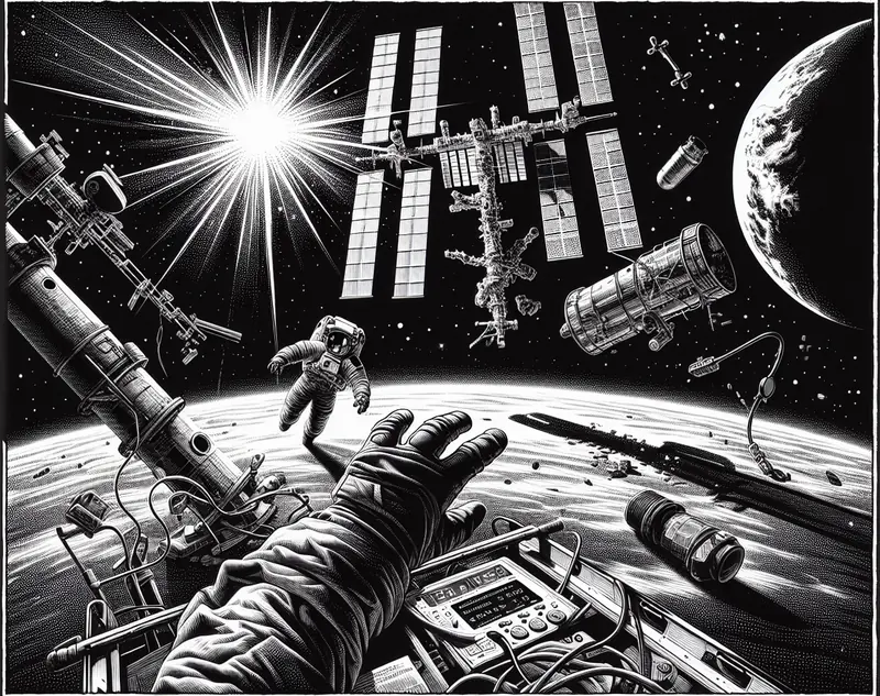 Illustration for: A 'medical situation' is forcing NASA to end mission at the space station a month early