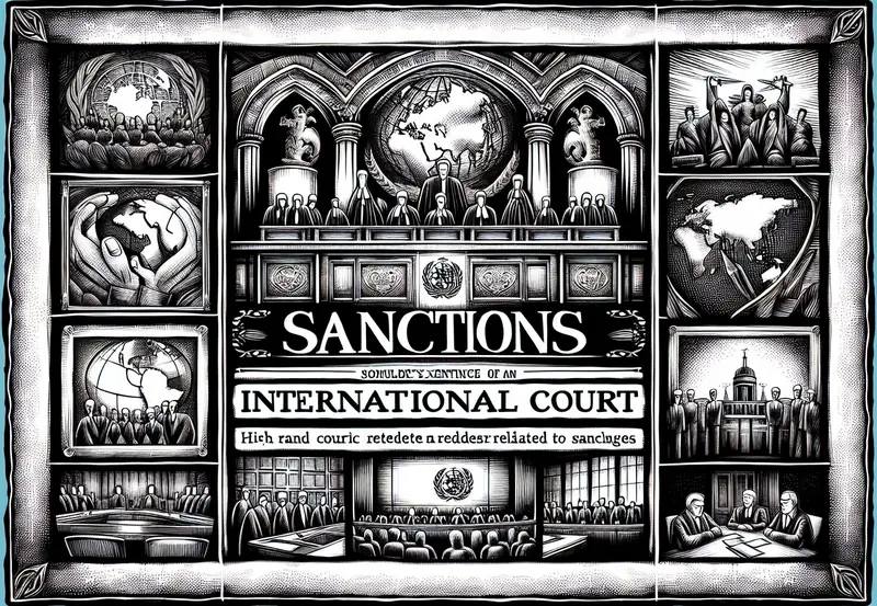 Illustration for: I.C.C. Judges Denounce Effect of Trump’s Sanctions