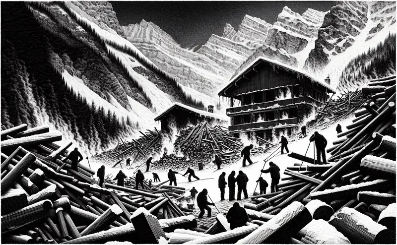 Illustration for: Swiss search souls and question government after ski resort fire