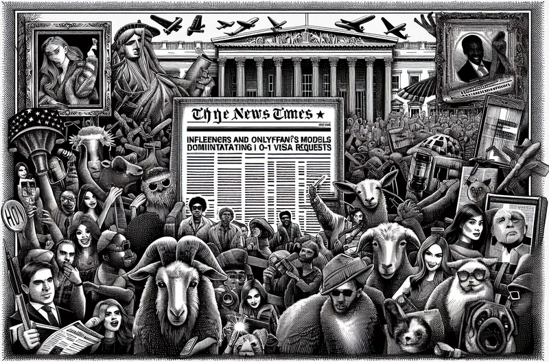 Illustration for: Influencers and OnlyFans models are dominating O-1 visa requests: ‘This is the American dream now’ | US immigration