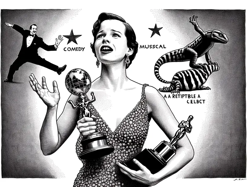 Illustration for: Rose Byrne Wins Golden Globe for Best Actress in a Comedy or Musical, Says Husband Bobby Cannavale Missed Show for a Reptile Expo