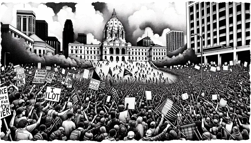 Illustration for: HHS sending more agents to Minnesota as protests over Renee Good's death continue