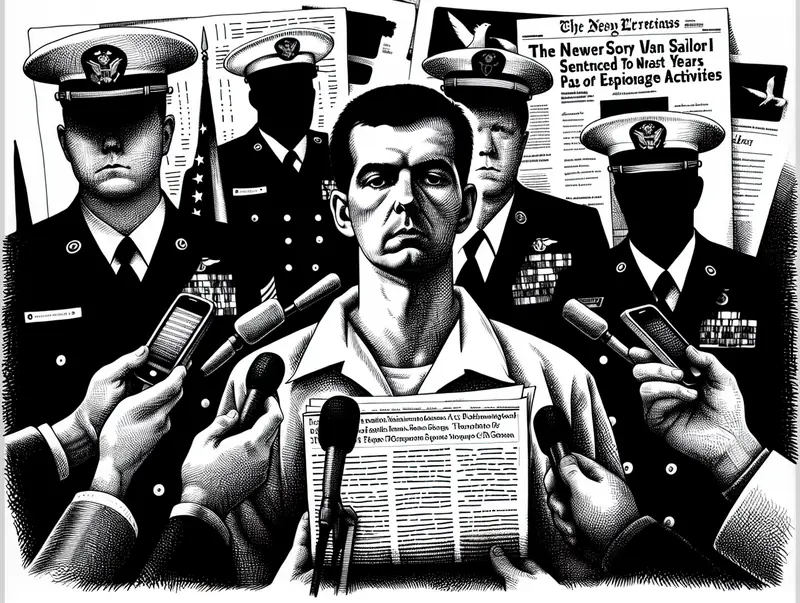 Illustration for: Former U.S. Navy Sailor Gets Nearly 17 Years in Prison for Spying for China