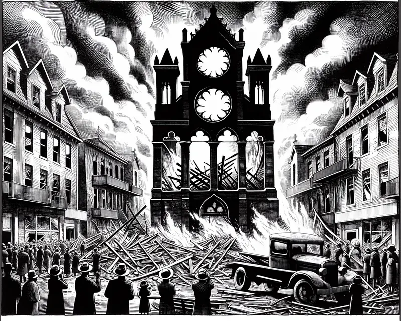 Illustration for: Synagogue Is Vandalized Days After Anniversary of L.A. Wildfire That Leveled It