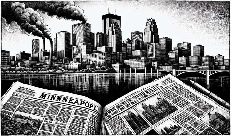 Illustration for: One State, Two Very Different Views of Minneapolis