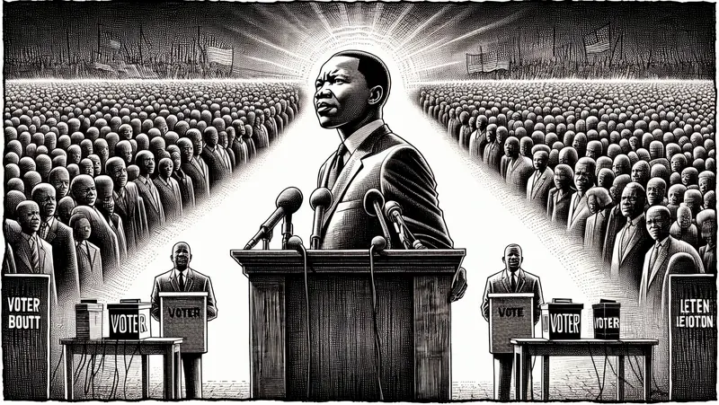 Illustration for: Museveni takes strong lead in early results of Uganda presidential race