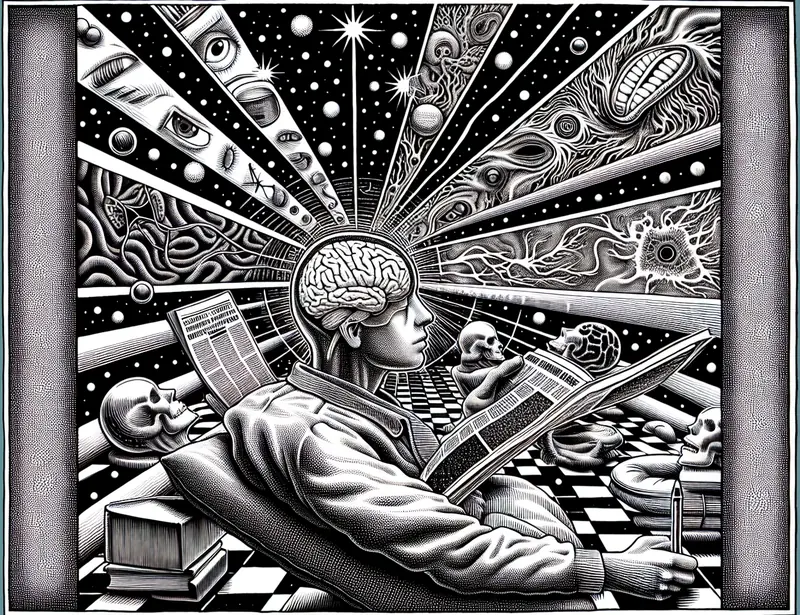 Illustration for: Neuroscientists find evidence meditation changes how fluid moves in the brain. Findings suggest that focused attention meditation can induce changes in cerebrospinal fluid dynamics that are similar to those observed during sleep.